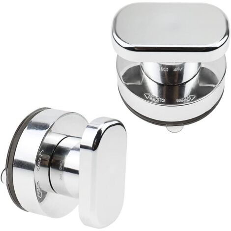 Poignée d'aspiration pour Porte en Verre Douche Forte Ventouse Tiroir Verre Miroir mur Carreaux Poignées - 2pcs (argent)