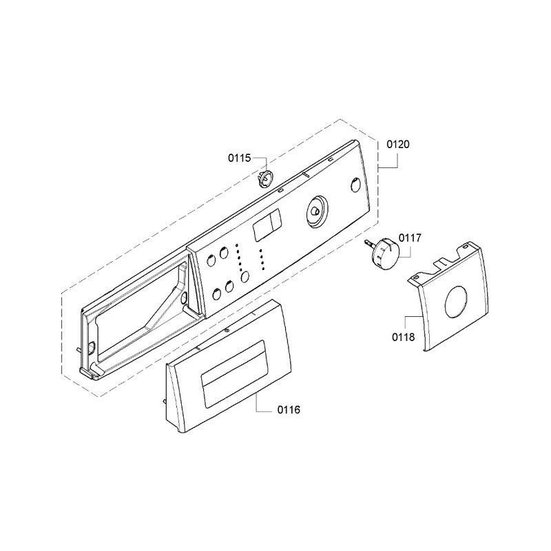 BOSCH Poignee de bac a lessives rep 0116 pour lave linge 