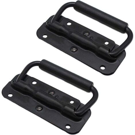 Poignée de boîte à outils en acier inoxydable, poignée pliante à ressort, poignée de traction, 100 mm