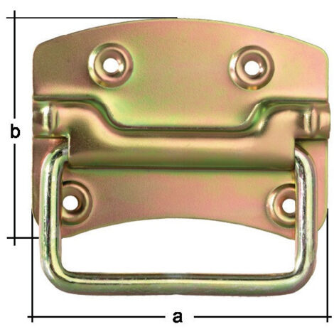 Poignée de caisse GAH Alberts (8002657139) Hauteur 74 mm Largeur 80 mm Nombre de trous 4 10 pièces