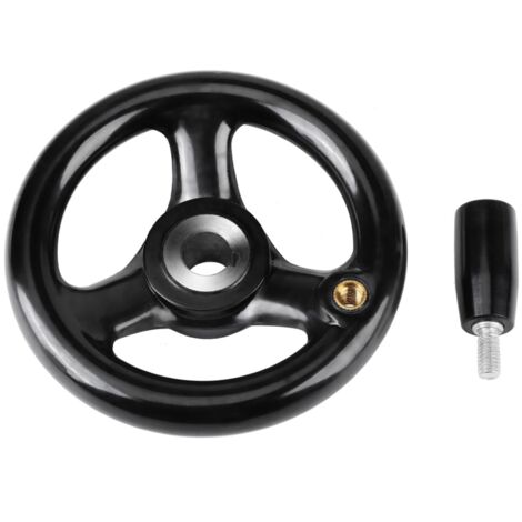 Poignée de Commande Ronde Noire 12x100mm à Trois Bras pour Machines-Outils