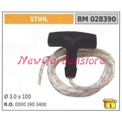 Poignée de démarrage STIHL pour tondeuse à gazon Ø 3.0 x 100cm 028390