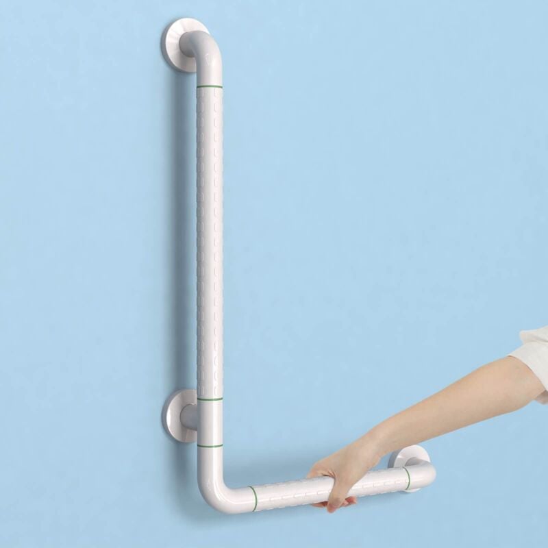 Poignée de douche antidérapante pour personnes âgées, Barre de Maintien Douche avec Fluorescence, 60 x 35 cm, En acier inoxydable Poignée de sécurité