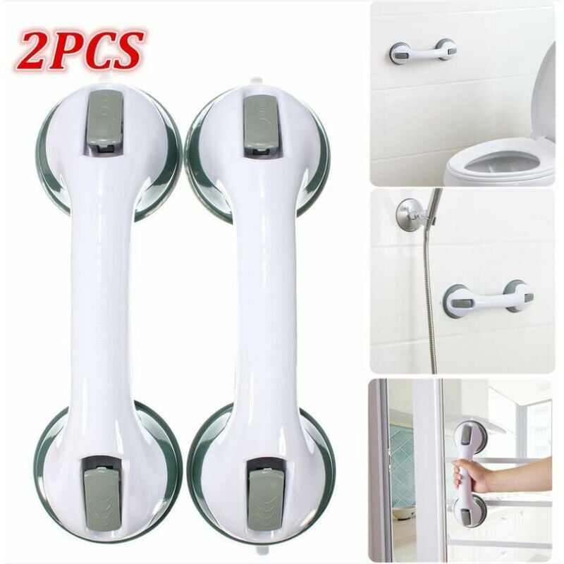 GP - Poignée de douche Barres d'appui pour salle de bain Poignée de douche avec forte ventouse Poignée de sécurité Main courante pour handicapé,