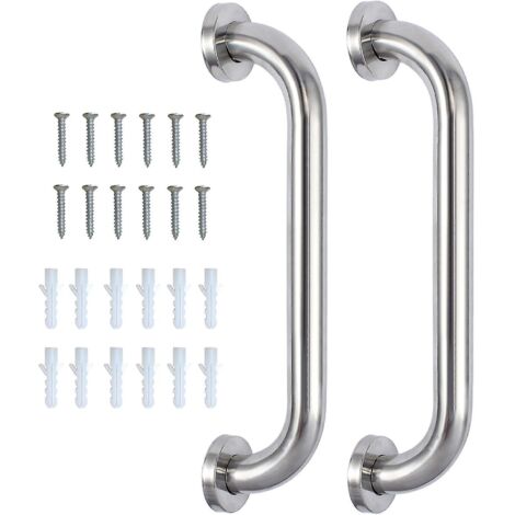 Poignée de douche de 30 cm, poignée de baignoire en acier inoxydable, porte-serviettes, barre de sécurité murale.-AquaForge