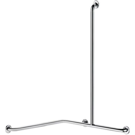 Poignée de douche et barre verticale droite D32 inox poli brillant Réf 5481DP2