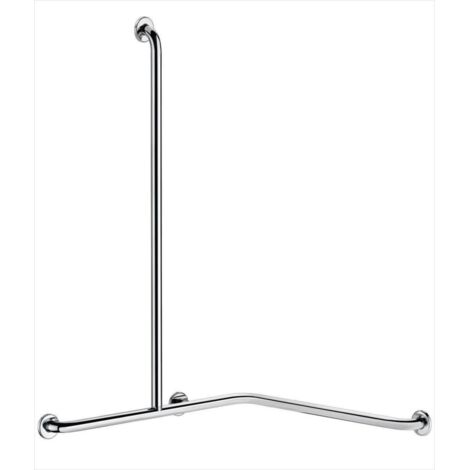 Poignée de douche et barre verticale gauche D32 inox poli brillant Réf 5481GP2