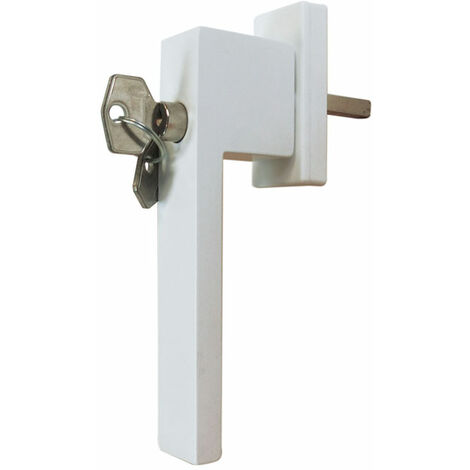 KINTECH Poignée de fenêtre à clé dublin - Finition : Blanc RAL9003 MAT -