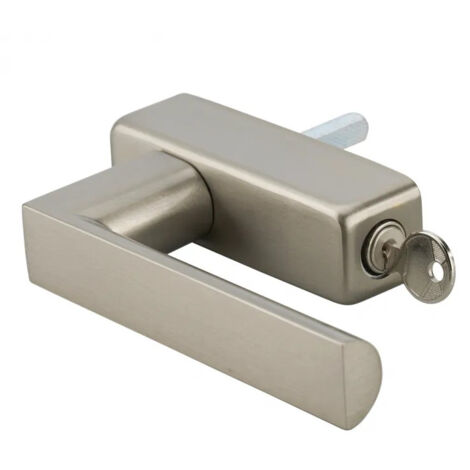Poignée de fenêtre, béquille Fifty à clé avec vis invisible, alliage nickel satiné mat
