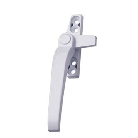 Poignée de fenêtre de remplacement en aluminium, levier gauche blanc avec serrure, compatible avec les fenêtres à double vitrage