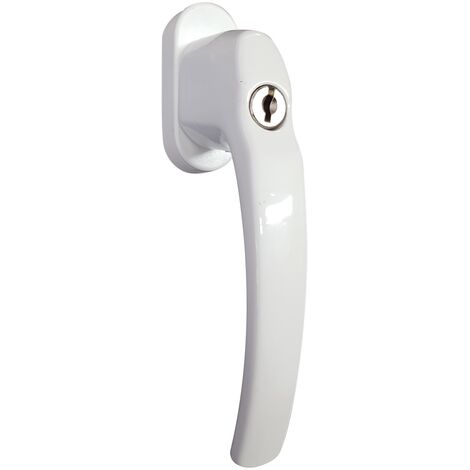 Poignée de fenêtre FG 516, verrouillable, couleur inox