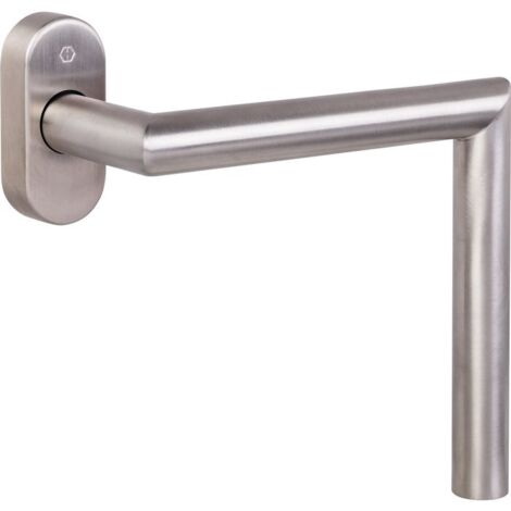 Hoppe – Poignée de fenêtre inox coudée pour ouverture oscillo-battante – Longueur 200 mm – Système Secustik® – 10819263