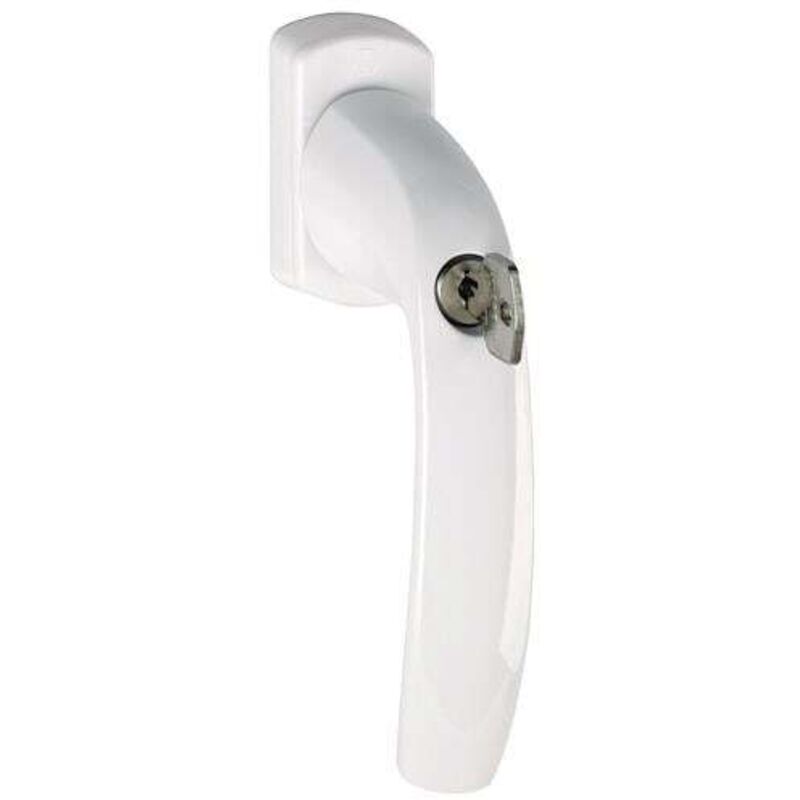 Poignée de fenêtre Hoppe ny 0810S/U10 TBT1 Alu.F9016/blanc trafic 32mm fermeture - 3286500