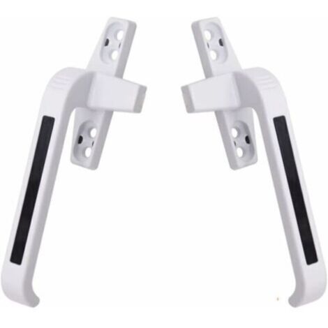 Poignée de fenêtre, poignée gauche et droite, alliage d'aluminium, poignée de porte battante, serrure de fenêtre, poignée de fenêtre coulissante, - Blanc,