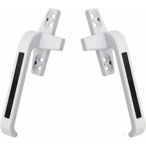 Poignée de fenêtre Poignée gauche et droite Portes battantes en alliage d'aluminium Serrure de fenêtre Poignée de fenêtre coulissante, - Blanc