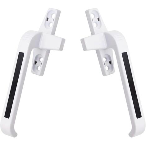 Poignée de Fenêtre Poignée Gauche et Droite Portes Battantes en Alliage d'aluminium Verrouillage des Fenêtres Poignée de Fenêtre Coulissante -Blanc