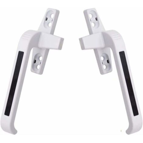 Poignée de Fenêtre Poignée Gauche et Droite Portes Battantes en Alliage D'aluminium Verrouillage des Fenêtres Poignée de Fenêtre Coulissante, - Blanc,de