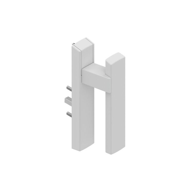 Poignée de fenêtre coulissante sabba carré de 26 Blanc 9016 173 mm Gauche Blanc 9016 Laqué