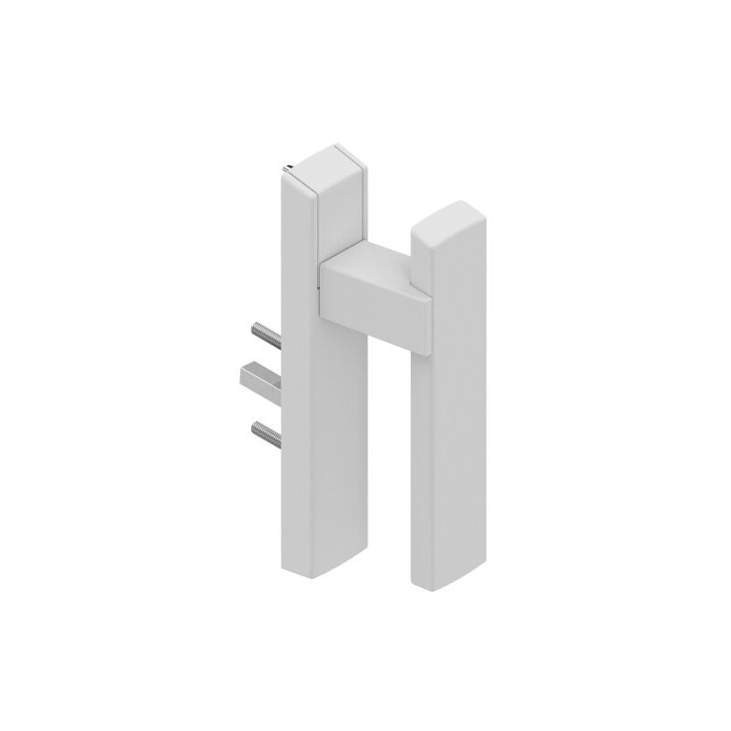 Poignée de fenêtre sabba carré de 31 Blanc 9016 173 mm Droite Blanc 9016