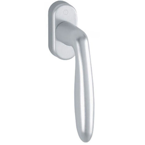 Hoppe – Poignée de fenêtre aluminium argent pour ouverture oscillo-battante – Ergonomique pour confort – 759279