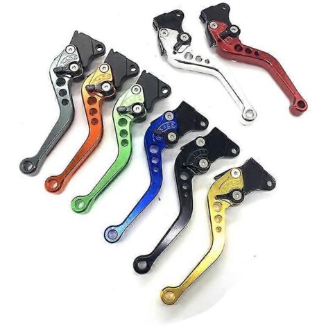 Poignée de frein de moto en alliage CNC, levier de frein à tambour d'embrayage réglable, universelle pour Honda et Yamaha - Violet
