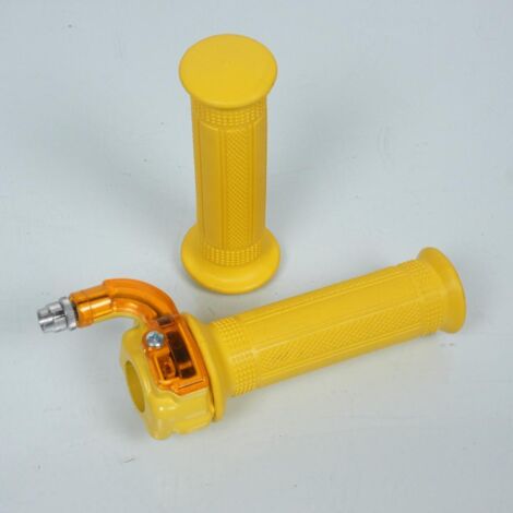 Poignée de gaz accélérateur jaune RSM mini targa pour mobylette