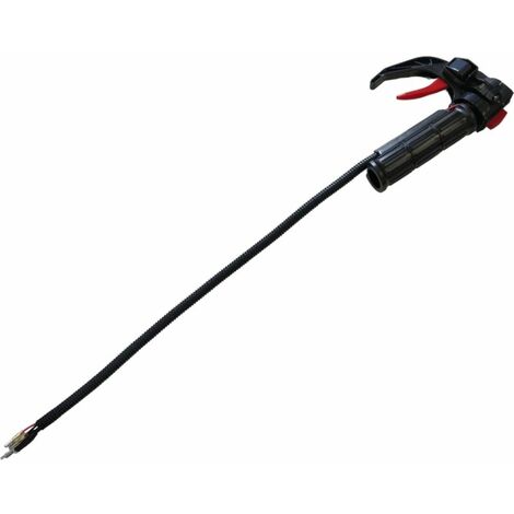 Poignée de gaz avec interrupteur marche/arrêt – Mèche pour tarière – Compatible avec Scheppach EB1700 – Remplacement d'origine