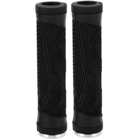 Poignée de guidon vélo VTT antidérapante en silicone noir motif caméléon