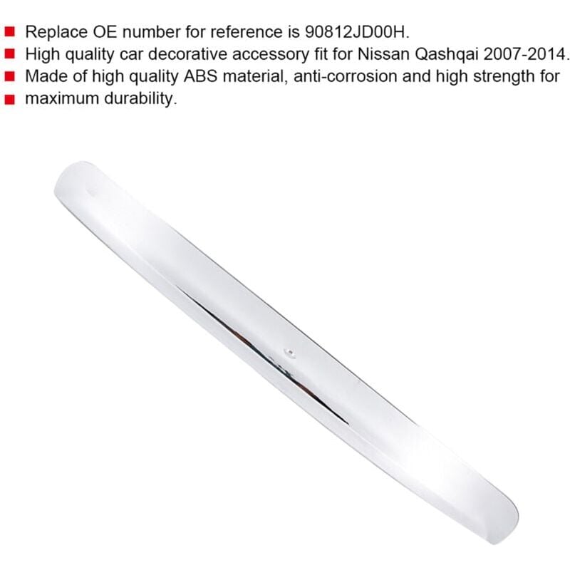 Poignée de hayon, bande brillante galvanisée, bande de marquage du hayon 90812JD00H, pour Nissan Qashqai 07-14