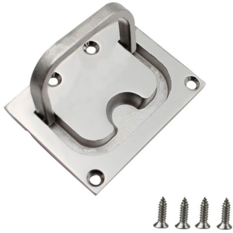 Poignée de levage pour trappe de bateau, en acero inoxidable, affleurante, avec vis, 1 pieza