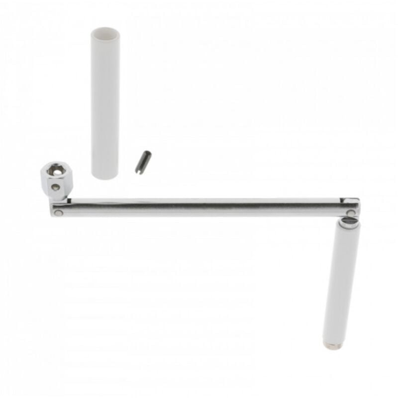 Poignée de manivelle articulée pour volet roulant en acier avec contre-poignée et goupille Store Fenêtre Baie vitrée Mécanisme, 6 pans 10mm longueur