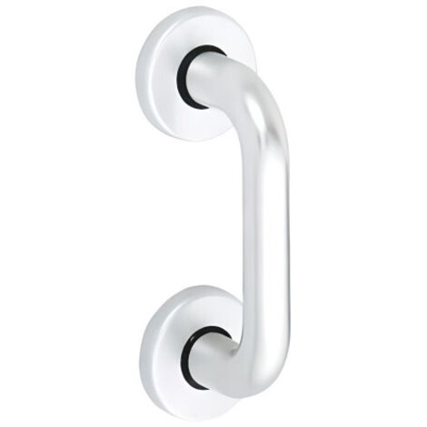 Poignée de meuble 483 diamètre 19 mm entraxe 110 mm sur rosace argent - VACHETTE