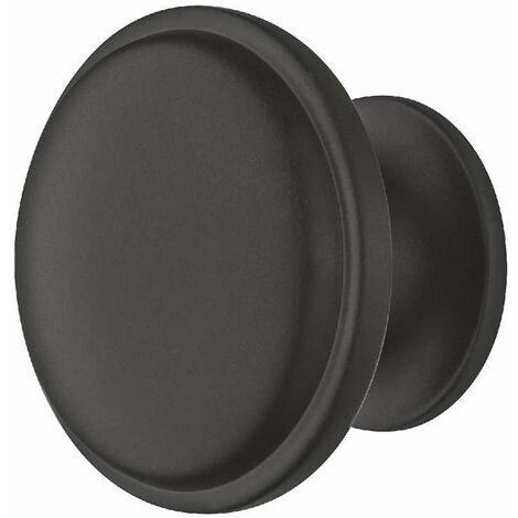 Poignée de meuble bouton métal aspect bronze huilé foncé noir porte armoire commode penderie