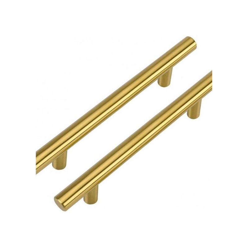 Poignée de meuble de cuisine dorée, 10 pièces, poignée de porte de cuisine et de tiroir, en laiton, Distance centrale 96mm