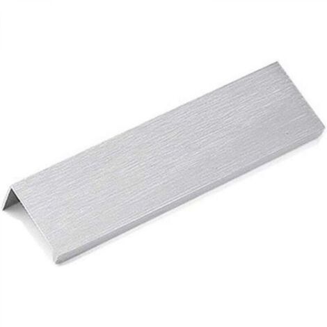 Poignée de meuble de cuisine, poignée encastrée en argent, poignée de porte cachée en alliage d'aluminium, 2 pièces, distance du trou 96 mm