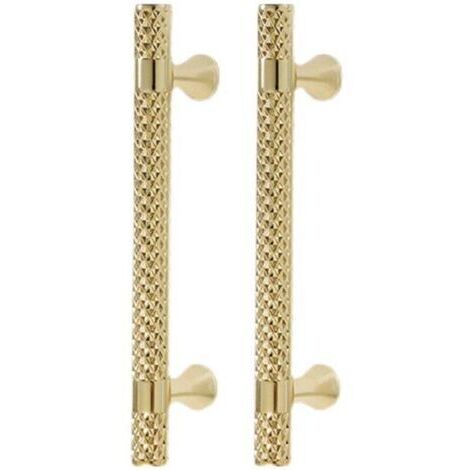 Poignée de meuble dorée, espacement des trous de 128 mm, poignée de cuisine en alliage de zinc, poignée d'armoire de chambre à coucher, 2 pièces