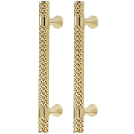 Poignée de meuble dorée, espacement des trous de 96 mm, poignée de cuisine en alliage de zinc, poignée d'armoire de chambre à coucher, 2 pièces