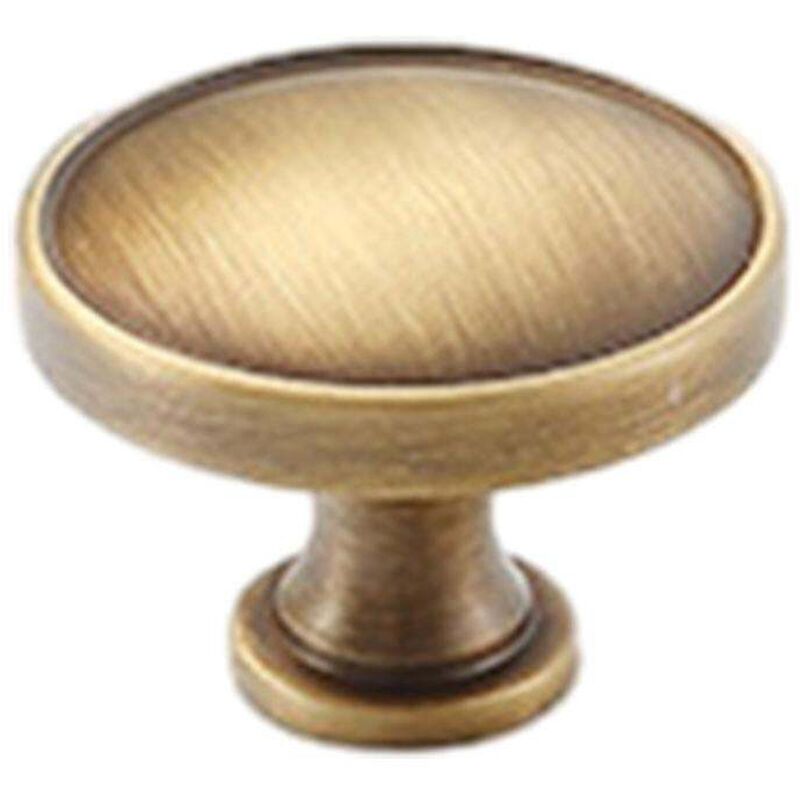 Poignée de meuble en cuivre, style rétro, pour tiroir ou armoire, diamètre 15 mm