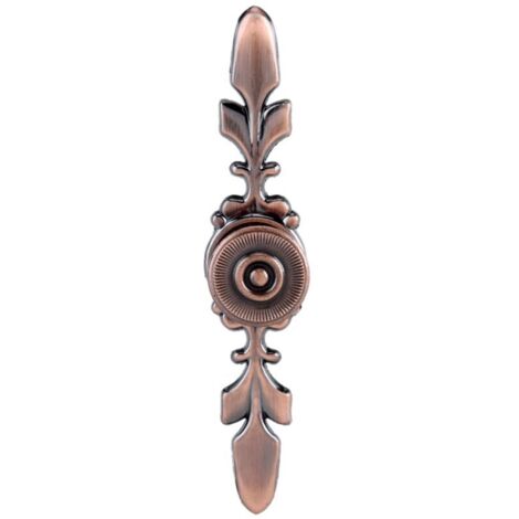 Poignée de meuble européenne pour tiroir, armoire, bureau, porte, décoration d'intérieur, bronze rouge-Crezuo