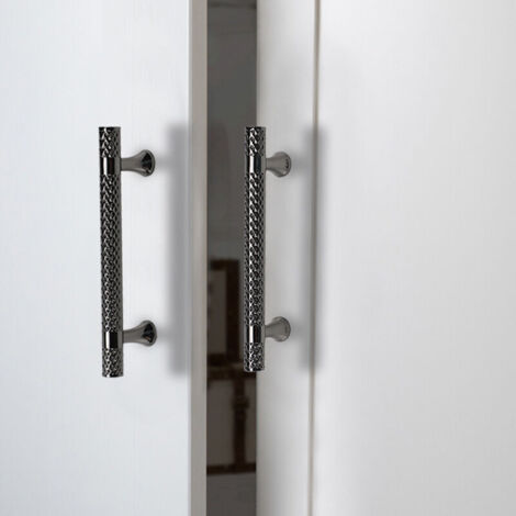 Poignée de meuble noire, espacement des trous de 192 mm, poignée de cuisine en alliage de zinc, poignée d'armoire de chambre, 2 pièces