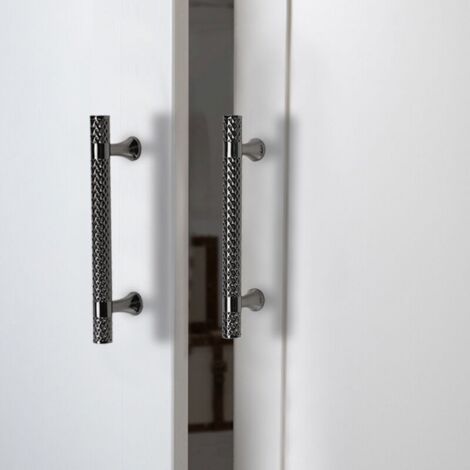 Poignée de meuble noire, espacement des trous de 192 mm, poignée de cuisine en alliage de zinc, poignée d'armoire de chambre, 2 pièces