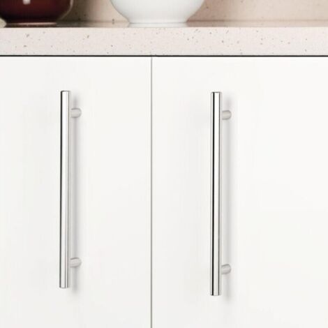 Poignée de meuble, poignée de porte, poignée d'armoire, poignée de cuisine, espacement des trous 128 mm, argent, acier inoxydable, 2 pièces