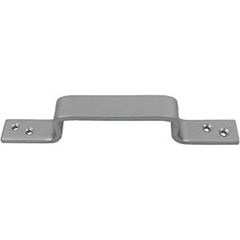 Poignée de portail galvanisée 182 x 20 mm – poignée métal résistante pour porte/portail – Crochet tempête – GeZu Impex