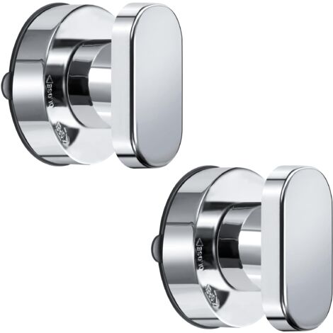 Poignée de Porte à Ventouse, Forte Ventouse pour Portes Vitrées, Tiroirs, Armoires, Réfrigérateurs et Salle de Bain, Poignée de Traction Polyvalente, 2 Pièces