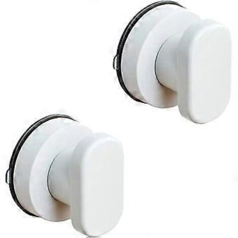 Poignée de porte à ventouse - Poignée avec ventouse - Poignée à ventouse - 64 x 50 mm - Boutons de meuble - Poignée de porte sans perçage - Uniquement pour s