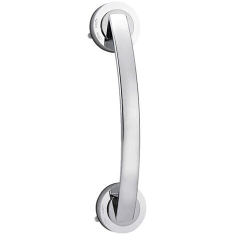 Poignée de porte à ventouse stable et sûre pour baignoire, douche, réfrigérateur, tiroir, salle de bain, argentée, 30 cm-AquaForge