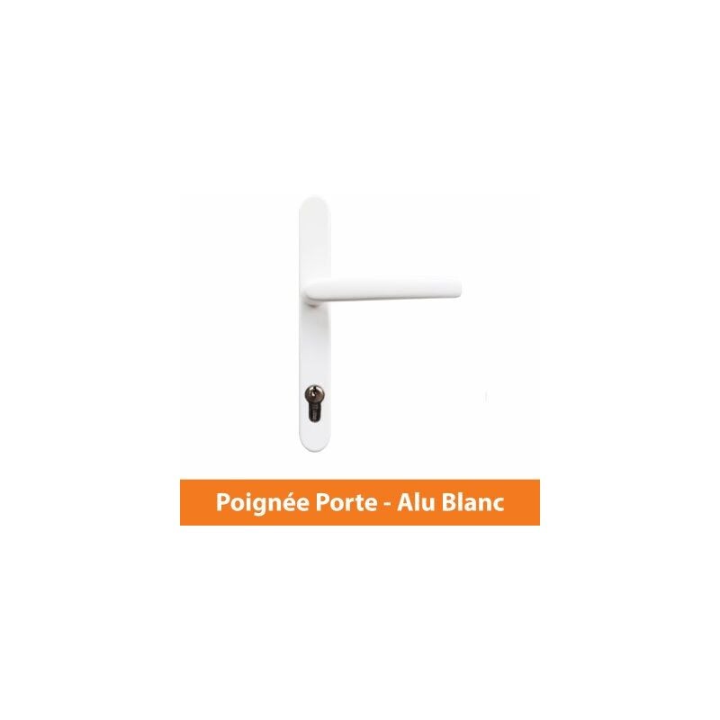 Poignée de Porte Alu Blanche - Alu Blanc