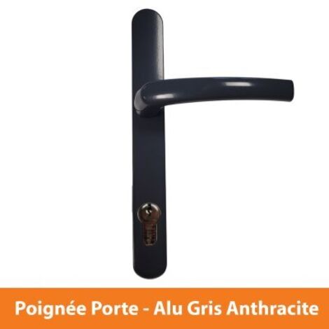 Poignée de Porte Alu Gris Anthracite - Gris Antracite