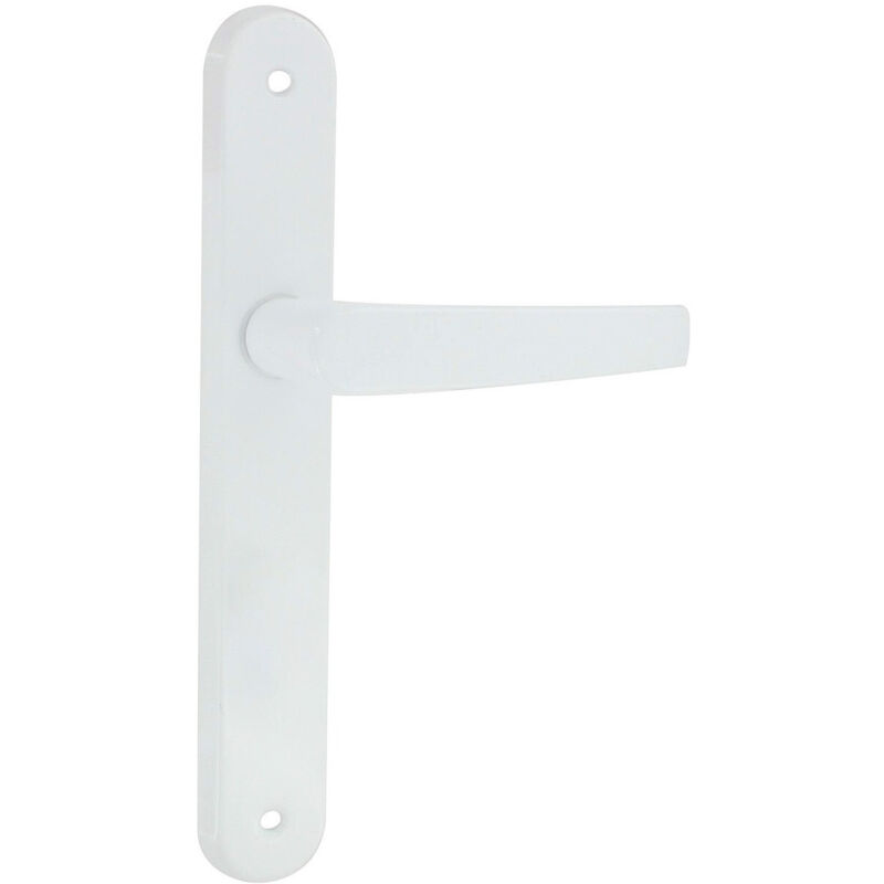 Poignée de porte aluminium époxy blanc AVORIAZ bec de cane - DT2000