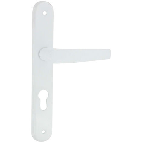 Poignée de porte aluminium époxy blanc AVORIAZ clé i - cylindre - DT2000